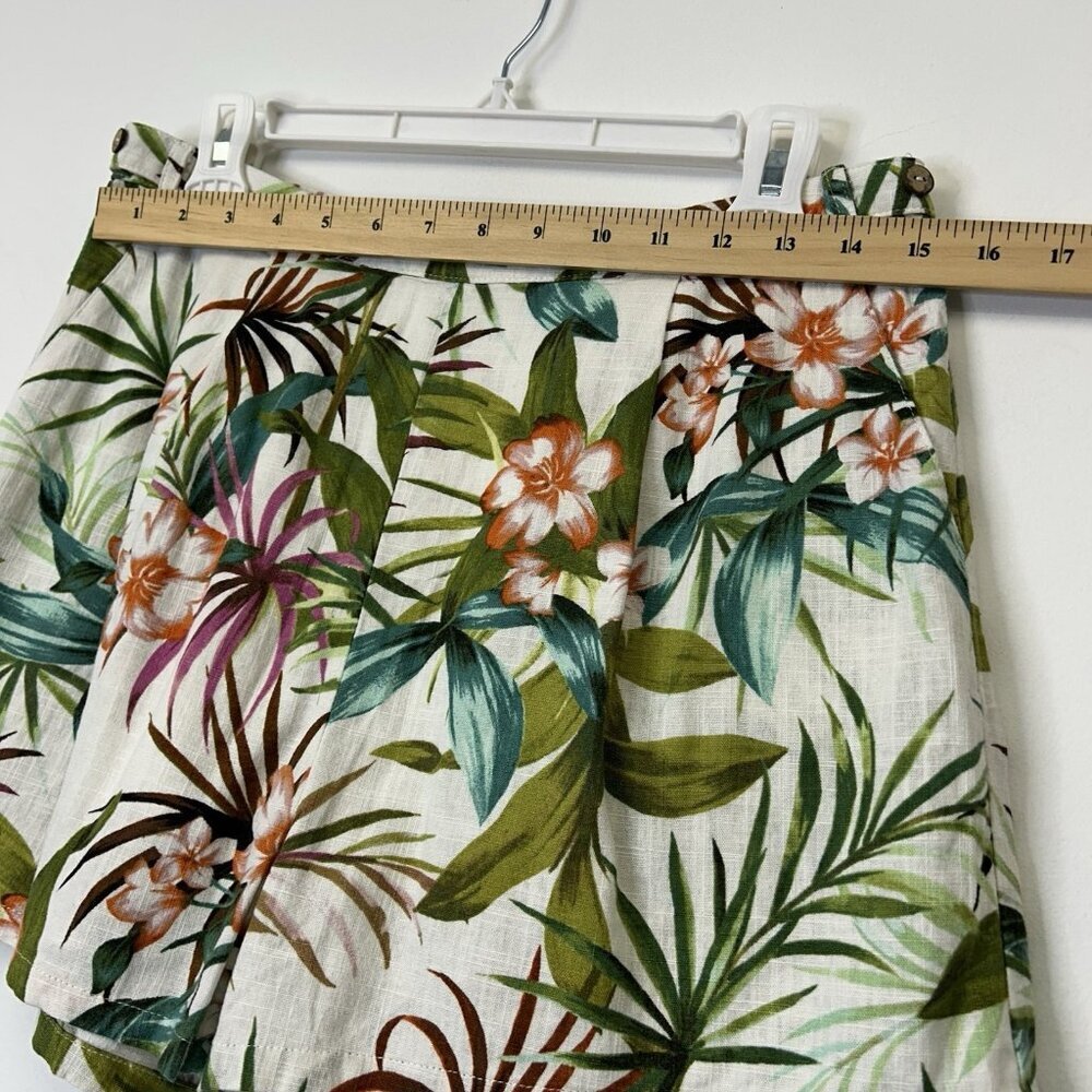 Anthropologie Lost and Wander Linen Shorts Womens Size Medium M Tropical - Picture 5 of 11